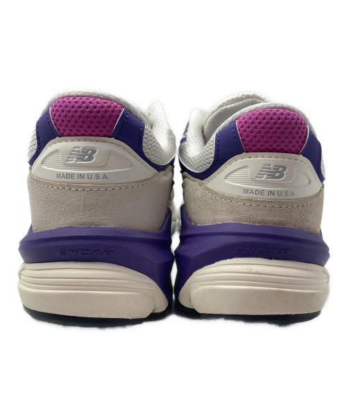 NEW BALANCE（ニューバランス）NEW BALANCE (ニューバランス) ローカットスニーカー ホワイト×パープル サイズ:cm26の古着・服飾アイテム