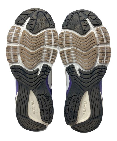 NEW BALANCE（ニューバランス）NEW BALANCE (ニューバランス) ローカットスニーカー ホワイト×パープル サイズ:cm26の古着・服飾アイテム