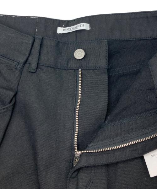 BEAUTY&YOUTH UNITED ARROWS（ビューティーアンドユースユナイテッドアローズ）BEAUTY&YOUTH UNITED ARROWS (ビューティーアンドユースユナイテッドアローズ) タックデニムパンツ ブラック サイズ:Ｓ 未使用品の古着・服飾アイテム