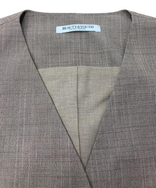 BEAUTY&YOUTH UNITED ARROWS（ビューティーアンドユースユナイテッドアローズ）BEAUTY&YOUTH UNITED ARROWS (ビューティーアンドユースユナイテッドアローズ) ジレ ブラウン サイズ:Ⅿの古着・服飾アイテム