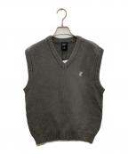 HUFハフ）の古着「ニットベスト」｜グレー