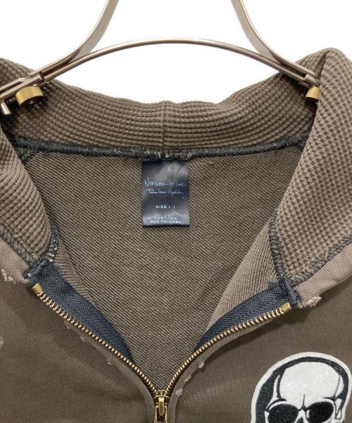 NUMBER (N)INE（ナンバーナイン）NUMBER (N)INE (ナンバーナイン) スカルジップアップパーカー ブラウン サイズ:1の古着・服飾アイテム