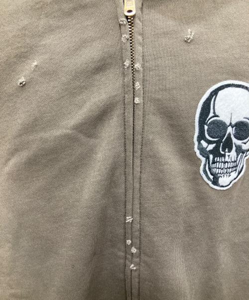 NUMBER (N)INE（ナンバーナイン）NUMBER (N)INE (ナンバーナイン) スカルジップアップパーカー ブラウン サイズ:1の古着・服飾アイテム