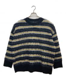 JOURNAL STANDARD（ジャーナルスタンダード）の古着「マルチボーダーシャギーニット」｜ブラック