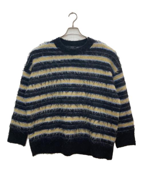 JOURNAL STANDARD（ジャーナルスタンダード）JOURNAL STANDARD (ジャーナルスタンダード) マルチボーダーシャギーニット ブラック サイズ:FREEの古着・服飾アイテム