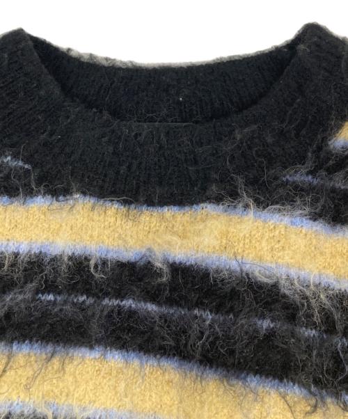 JOURNAL STANDARD（ジャーナルスタンダード）JOURNAL STANDARD (ジャーナルスタンダード) マルチボーダーシャギーニット ブラック サイズ:FREEの古着・服飾アイテム