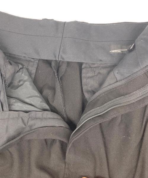 LAD MUSICIAN（ラッドミュージシャン）LAD MUSICIAN (ラッドミュージシャン) WOOL GABARDINE WIDE FLARE SLACKS/ウールギャバジンワイドフレアスラックス ブラック サイズ:44の古着・服飾アイテム