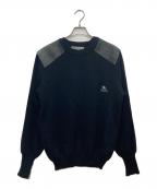 Burberry'sバーバリー）の古着「エルボーパッチニット」｜ブラック×グレー