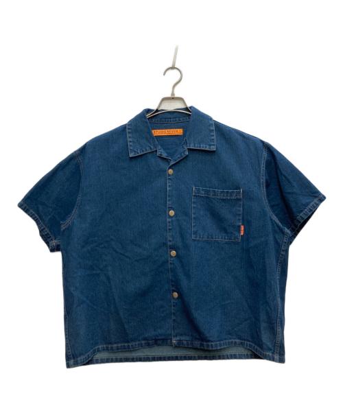 studio seven（スタジオセブン）STUDIO SEVEN (スタジオセブン) Denim SS Shirt/デニムシャツ ネイビー サイズ:Ｌの古着・服飾アイテム