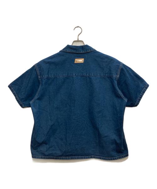 studio seven（スタジオセブン）STUDIO SEVEN (スタジオセブン) Denim SS Shirt/デニムシャツ ネイビー サイズ:Ｌの古着・服飾アイテム