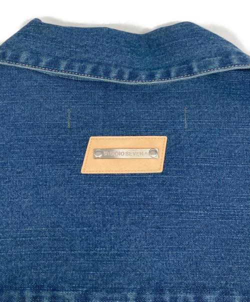 studio seven（スタジオセブン）STUDIO SEVEN (スタジオセブン) Denim SS Shirt/デニムシャツ ネイビー サイズ:Ｌの古着・服飾アイテム