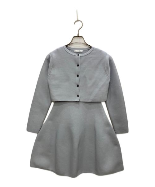 Snidel（スナイデル）Snidel (スナイデル) セットアップ スクエアネックミニワンピース ブルー サイズ:Fの古着・服飾アイテム