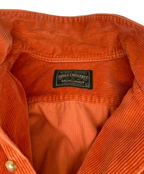 POLO COUNTRY（ポロカントリー）POLO COUNTRY (ポロカントリー) コーデュロイシャツ オレンジ サイズ:Ｌの古着・服飾アイテム