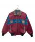 BEE-WILD（ビー ワイルド）の古着「ネイティブ柄ジップジャケット」｜ボルドー