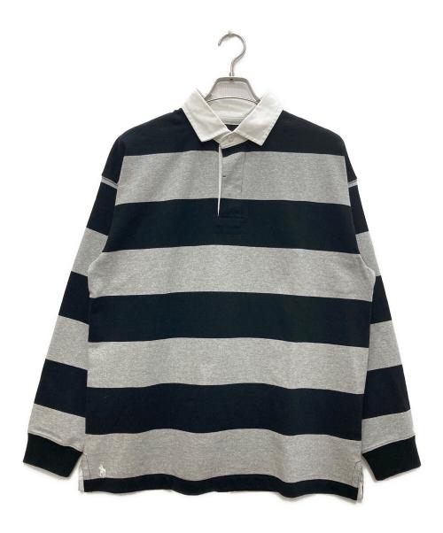 POLO RALPH LAUREN（ポロ・ラルフローレン）POLO RALPH LAUREN (ポロ・ラルフローレン) LSYDRUGBYM1-LONG SLEEV カットソー グレー×ブラック サイズ:Ⅿの古着・服飾アイテム
