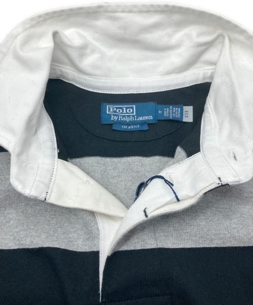 POLO RALPH LAUREN（ポロ・ラルフローレン）POLO RALPH LAUREN (ポロ・ラルフローレン) LSYDRUGBYM1-LONG SLEEV カットソー グレー×ブラック サイズ:Ⅿの古着・服飾アイテム