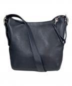 COACHコーチ）の古着「レザーショルダーバッグ」｜ブラック