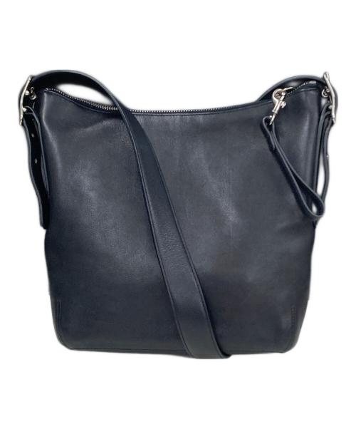 COACH（コーチ）COACH (コーチ) レザーショルダーバッグ ブラックの古着・服飾アイテム