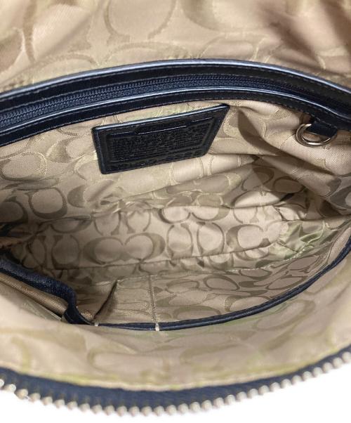 COACH（コーチ）COACH (コーチ) レザーショルダーバッグ ブラックの古着・服飾アイテム