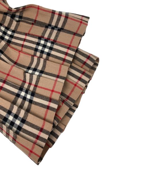 Burberry's（バーバリー）Burberry's (バーバリー) ノバチェック プリーツミニスカート ベージュ サイズ:36の古着・服飾アイテム