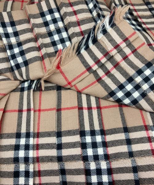 Burberry's（バーバリー）Burberry's (バーバリー) ノバチェック プリーツミニスカート ベージュ サイズ:36の古着・服飾アイテム