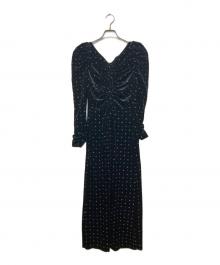 Snidel（スナイデル）の古着「ベロア刺繍ワンピース」｜ブラック