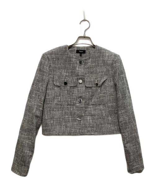 theory（セオリー）theory (セオリー) ツイードジャケット グレー×ブラックの古着・服飾アイテム