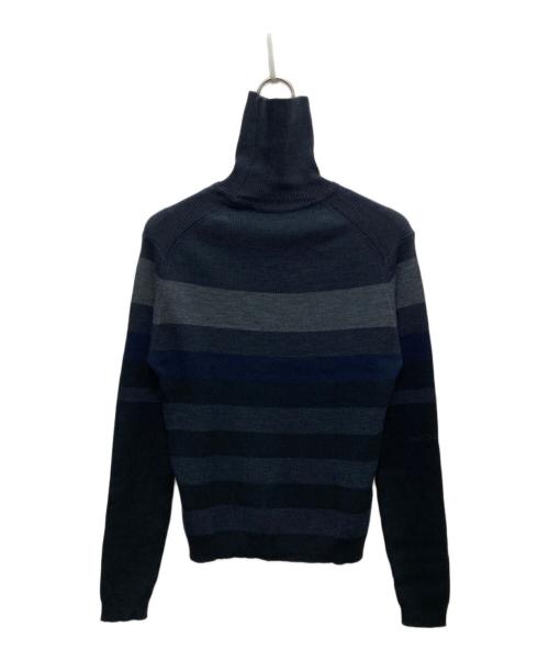JOHN SMEDLEY（ジョンスメドレー）JOHN SMEDLEY (ジョンスメドレー) タートルネックボーダーニット ネイビー サイズ:FREEの古着・服飾アイテム