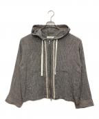 PUBLIC TOKYOパブリックトウキョウ）の古着「エンブロイダリーメッシュパーカー」｜ブラック×ホワイト