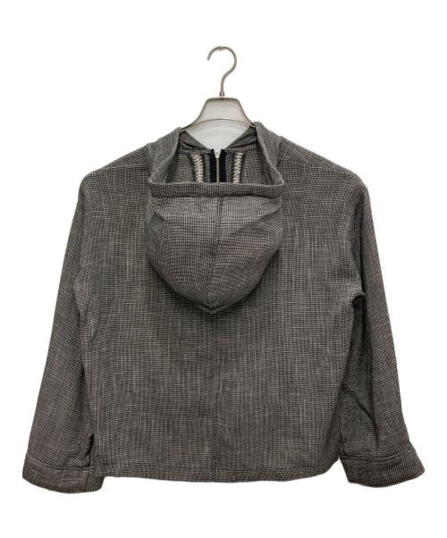 PUBLIC TOKYO（パブリックトウキョウ）PUBLIC TOKYO (パブリックトウキョウ) エンブロイダリーメッシュパーカー ブラック×ホワイト サイズ:FREEの古着・服飾アイテム