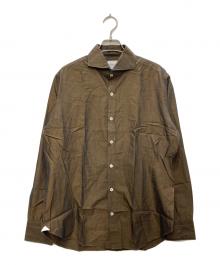 giannetto（ジャンネット）の古着「ホリゾンタルカラーシャツ」｜ブラウン