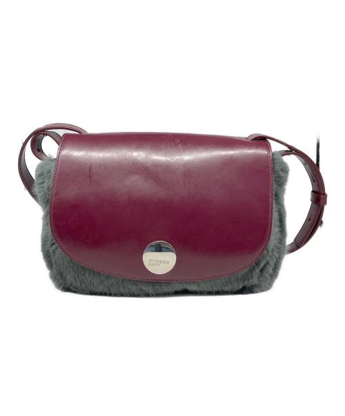 JIL SANDER NAVY（ジルサンダー ネイビー）JIL SANDER NAVY (ジルサンダー ネイビー) エコファーショルダーバッグ レッドの古着・服飾アイテム