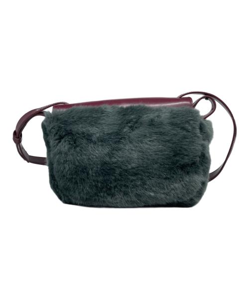 JIL SANDER NAVY（ジルサンダー ネイビー）JIL SANDER NAVY (ジルサンダー ネイビー) エコファーショルダーバッグ レッドの古着・服飾アイテム