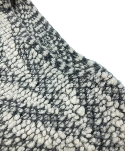 6(ROKU) BEAUTY&YOUTH（ロク ビューティーアンドユース）6(ROKU) BEAUTY&YOUTH (ロク ビューティーアンドユース) JACQUARD KNIT NO SLEEVE PULLOVER ホワイト×グレー サイズ:Freeの古着・服飾アイテム