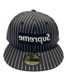 SUPREME×COMME des GARCONS SHIRT（シュプリーム×コムデギャルソンシャツ）の古着「Box Logo New Era Cap/ボックス ロゴ ニュー エラ キャップ」｜ブラック