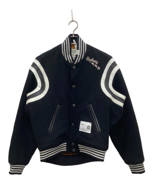 Maison MIHARA YASUHIRO（メゾン ミハラ ヤスヒロ）Maison MIHARA YASUHIRO BEDWIN &THE HEARTBREAKERS (ベドウィンアンドザ ハートブレイカーズ) Stadium Jacket/スタジアム ジャケット ブラック サイズ:44の古着・服飾アイテム