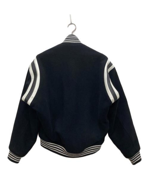 Maison MIHARA YASUHIRO（メゾン ミハラ ヤスヒロ）Maison MIHARA YASUHIRO BEDWIN &THE HEARTBREAKERS (ベドウィンアンドザ ハートブレイカーズ) Stadium Jacket/スタジアム ジャケット ブラック サイズ:44の古着・服飾アイテム