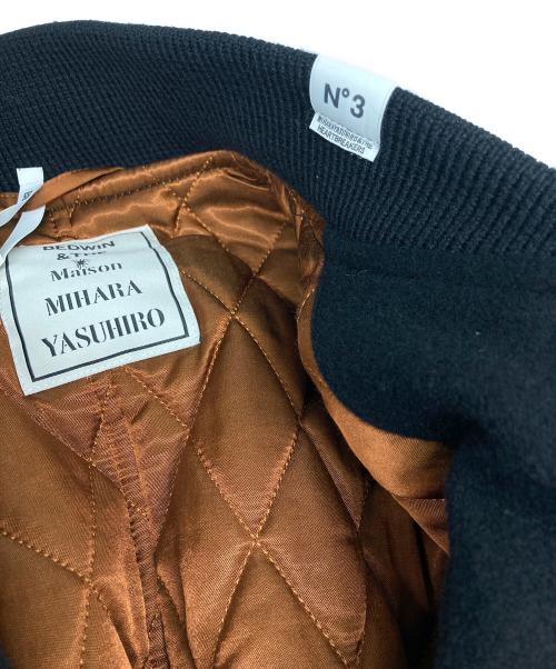 Maison MIHARA YASUHIRO（メゾン ミハラ ヤスヒロ）Maison MIHARA YASUHIRO BEDWIN &THE HEARTBREAKERS (ベドウィンアンドザ ハートブレイカーズ) Stadium Jacket/スタジアム ジャケット ブラック サイズ:44の古着・服飾アイテム