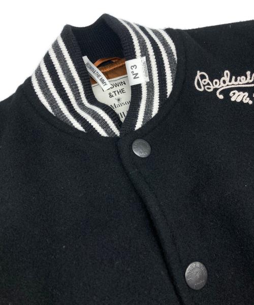 Maison MIHARA YASUHIRO（メゾン ミハラ ヤスヒロ）Maison MIHARA YASUHIRO BEDWIN &THE HEARTBREAKERS (ベドウィンアンドザ ハートブレイカーズ) Stadium Jacket/スタジアム ジャケット ブラック サイズ:44の古着・服飾アイテム
