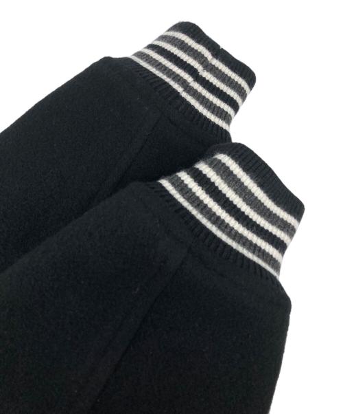 Maison MIHARA YASUHIRO（メゾン ミハラ ヤスヒロ）Maison MIHARA YASUHIRO BEDWIN &THE HEARTBREAKERS (ベドウィンアンドザ ハートブレイカーズ) Stadium Jacket/スタジアム ジャケット ブラック サイズ:44の古着・服飾アイテム