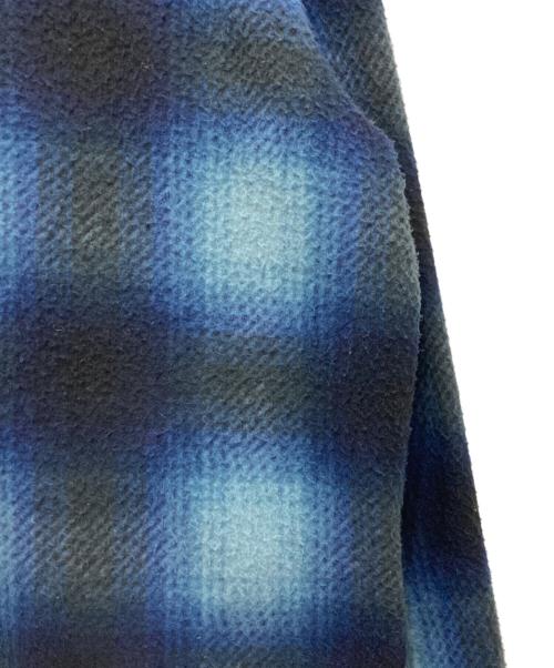 SUPREME（シュプリーム）Supreme (シュプリーム) Shadow Plaid Fleece Shirt/シャドウ プレイド フリース シャツ ブルー サイズ:Ｌの古着・服飾アイテム