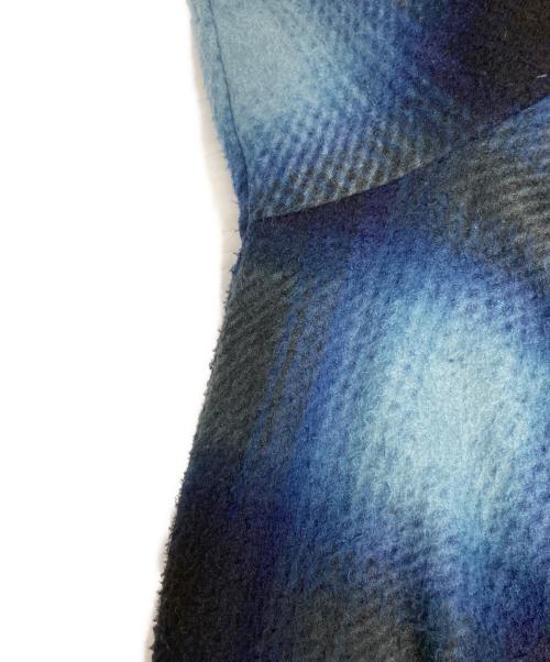 SUPREME（シュプリーム）Supreme (シュプリーム) Shadow Plaid Fleece Shirt/シャドウ プレイド フリース シャツ ブルー サイズ:Ｌの古着・服飾アイテム