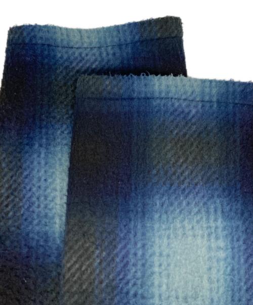 SUPREME（シュプリーム）Supreme (シュプリーム) Shadow Plaid Fleece Shirt/シャドウ プレイド フリース シャツ ブルー サイズ:Ｌの古着・服飾アイテム