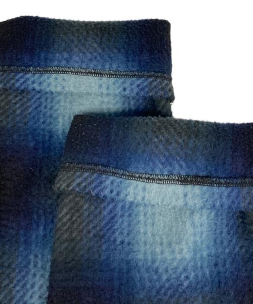 SUPREME（シュプリーム）Supreme (シュプリーム) Shadow Plaid Fleece Shirt/シャドウ プレイド フリース シャツ ブルー サイズ:Ｌの古着・服飾アイテム