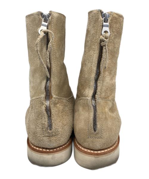 MINEDENIM（マインデニム）MINEDENIM (マインデニム) Suede Leather Back Zip Boots/スエード レザー バック ジップ ブーツ ベージュ サイズ:42の古着・服飾アイテム