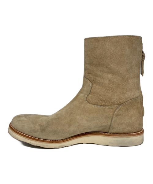 MINEDENIM（マインデニム）MINEDENIM (マインデニム) Suede Leather Back Zip Boots/スエード レザー バック ジップ ブーツ ベージュ サイズ:42の古着・服飾アイテム