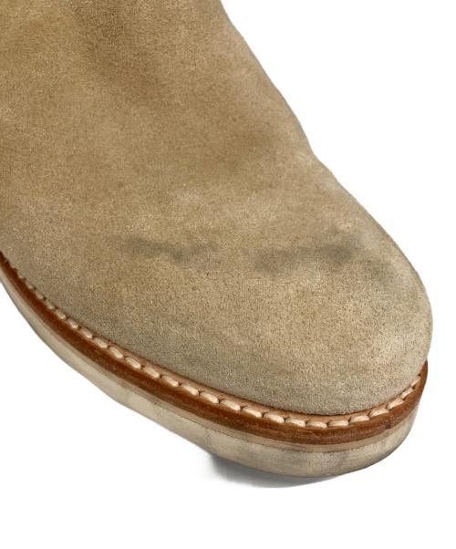 MINEDENIM（マインデニム）MINEDENIM (マインデニム) Suede Leather Back Zip Boots/スエード レザー バック ジップ ブーツ ベージュ サイズ:42の古着・服飾アイテム