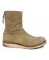 中古・古着 MINEDENIM (マインデニム) Suede Leather Back Zip Boots/スエード レザー バック ジップ ブーツ ベージュ サイズ:42：25000円