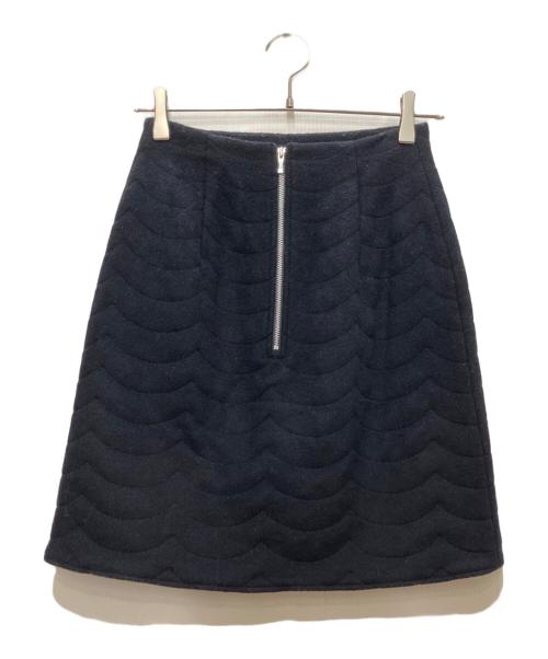 CELFORD（セルフォード）CELFORD (セルフォード) キルティングウール台形スカート ネイビー サイズ:36の古着・服飾アイテム