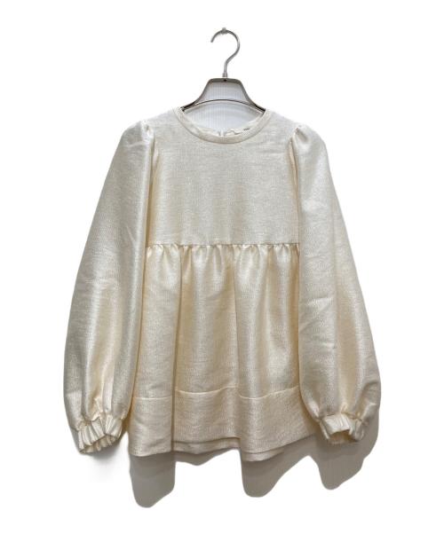 YORI（ヨリ）yori (ヨリ) シャイニーパフブラウス ベージュ サイズ:36の古着・服飾アイテム